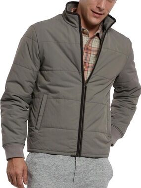 Grayers Clothiers Grove Zip Up Lightweight Quilted Nylon Jacket Stand Collar XS